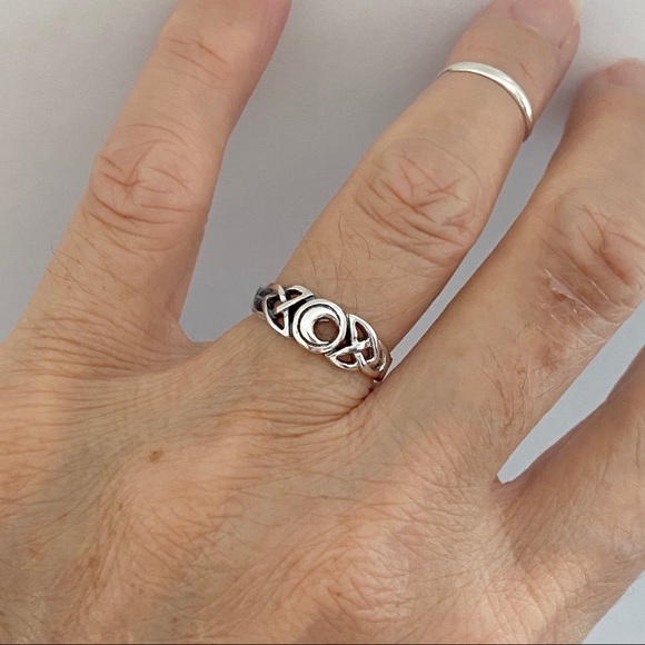 Sterling Silver Celtic Moon Ring, Celtic Ring - Picture 15 of 15